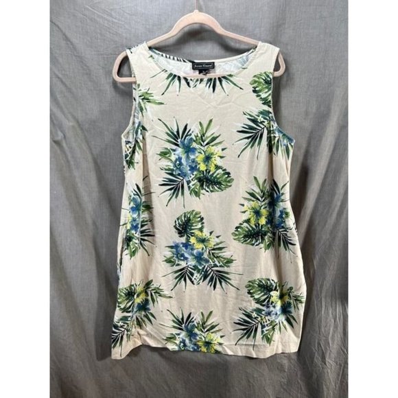 Jessica Howard Dress Women‎ 16 White Floral Sleeveless Pullover Ladies. - Picture 1 of 7
